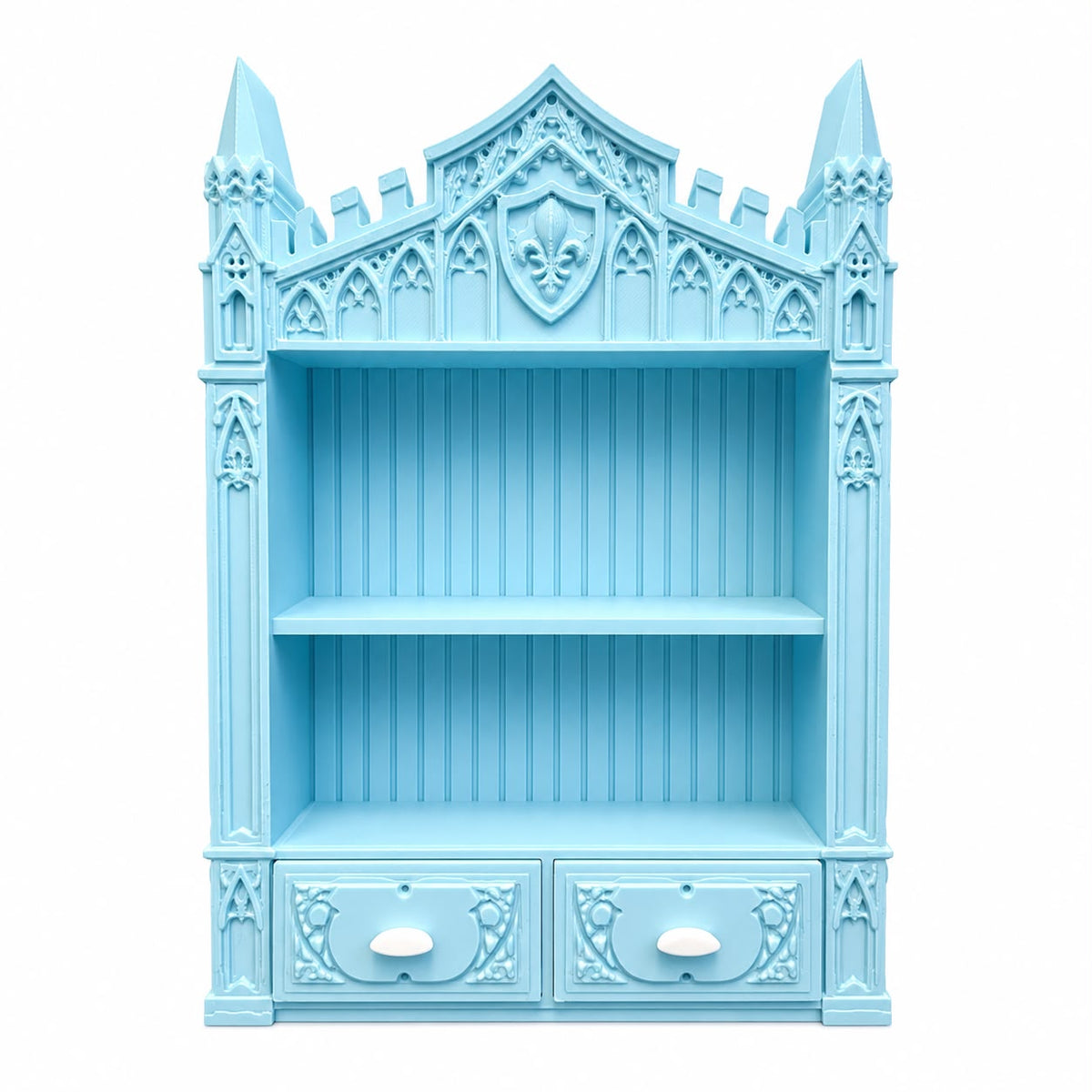 Gothic Medieval Miniature Shelf – 3D Printed Miniature Castel Shaped Display Organizer (Items not included)