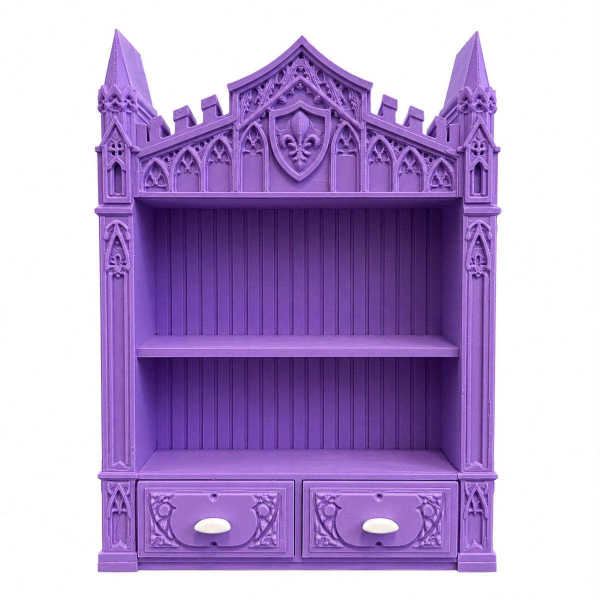 Gothic Medieval Miniature Shelf – 3D Printed Miniature Castel Shaped Display Organizer (Items not included)