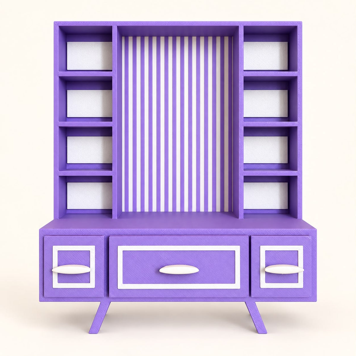 Retro Mini TV & VHS Display Shelf – Vintage-Inspired Miniature Collector Storage Stand