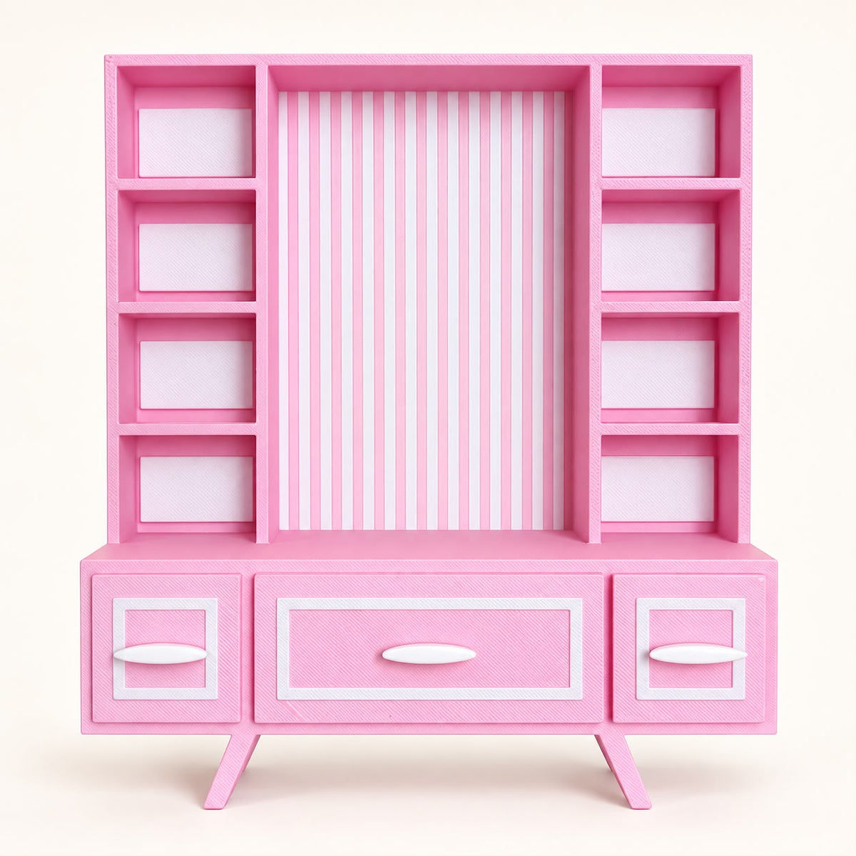 Retro Mini TV & VHS Display Shelf – Vintage-Inspired Miniature Collector Storage Stand