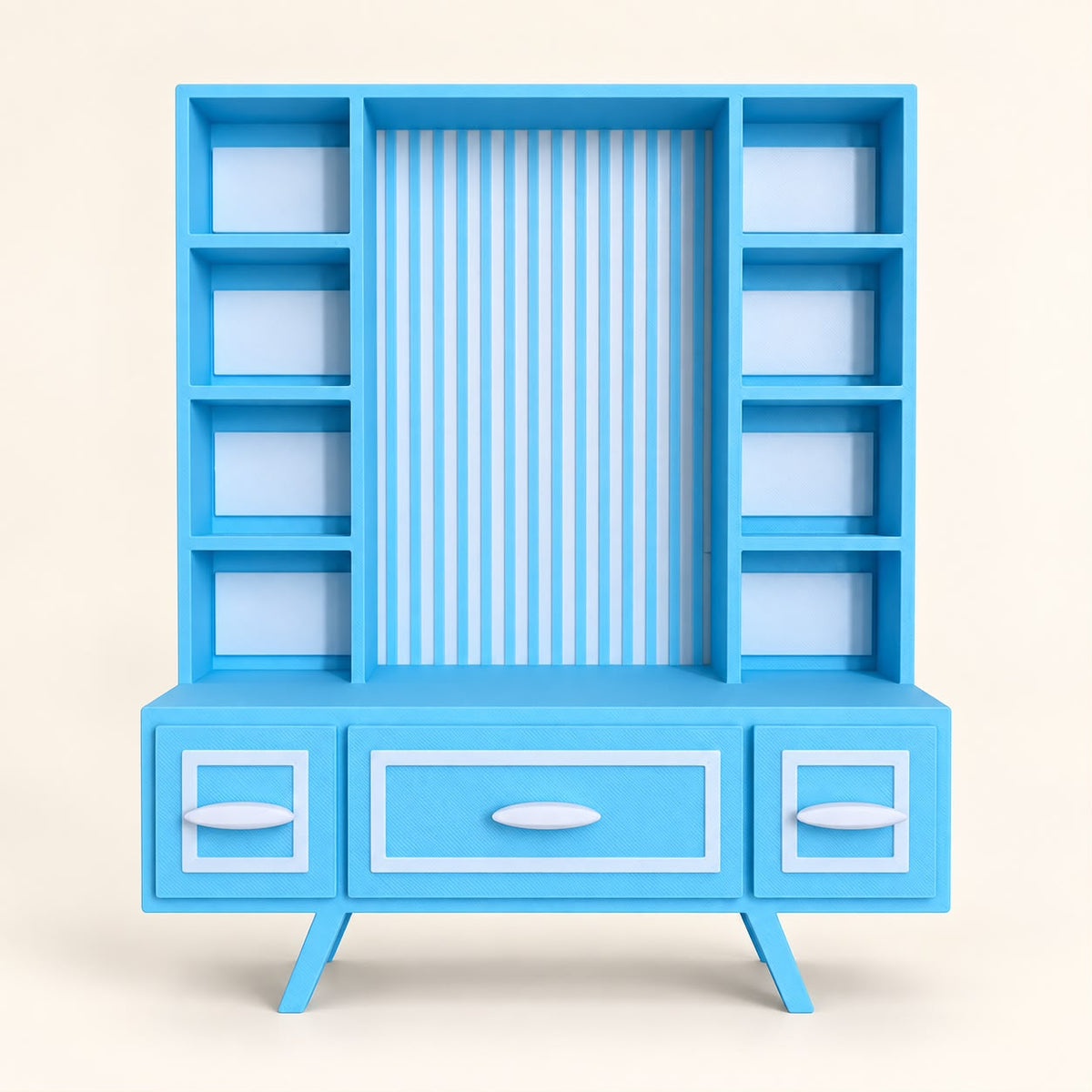 Retro Mini TV & VHS Display Shelf – Vintage-Inspired Miniature Collector Storage Stand