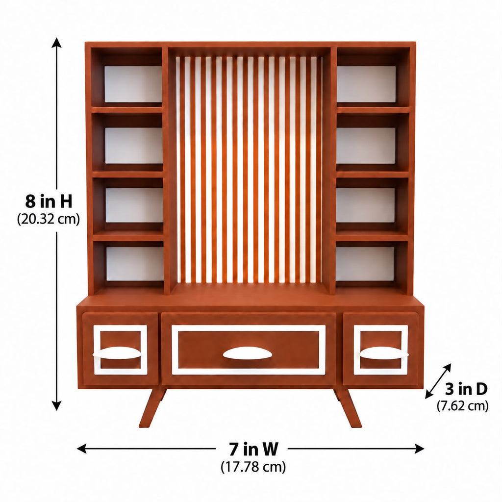 Retro Mini TV & VHS Display Shelf – Vintage-Inspired Miniature Collector Storage Stand