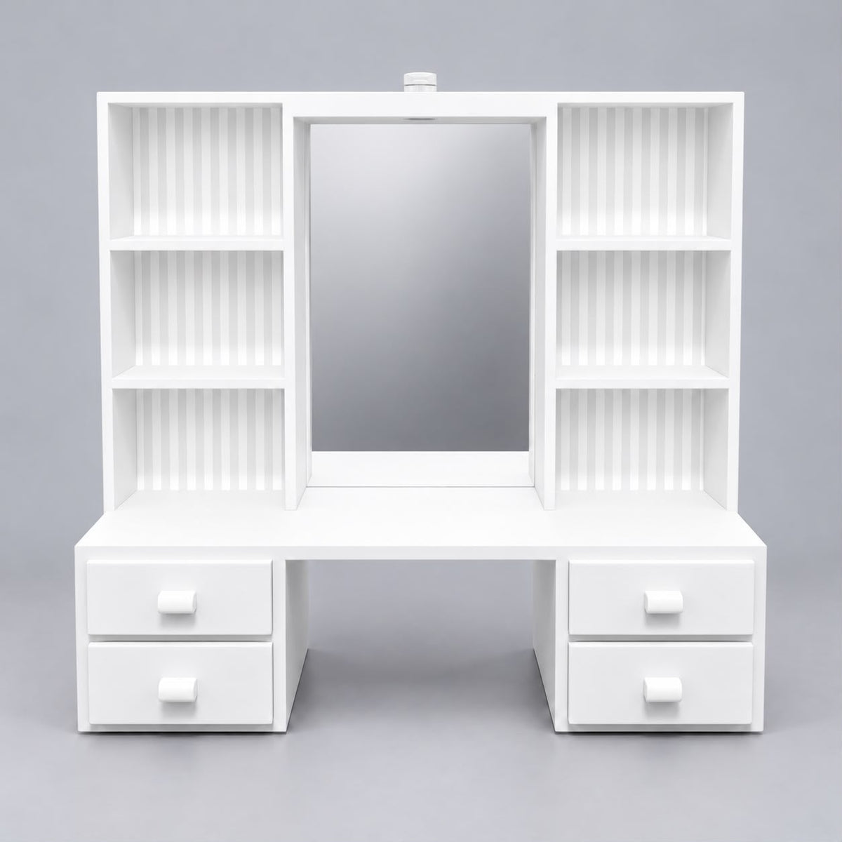 Mini Vanity Dressing Table – Beauty Station with LED Light-Up Mirror (items not included)