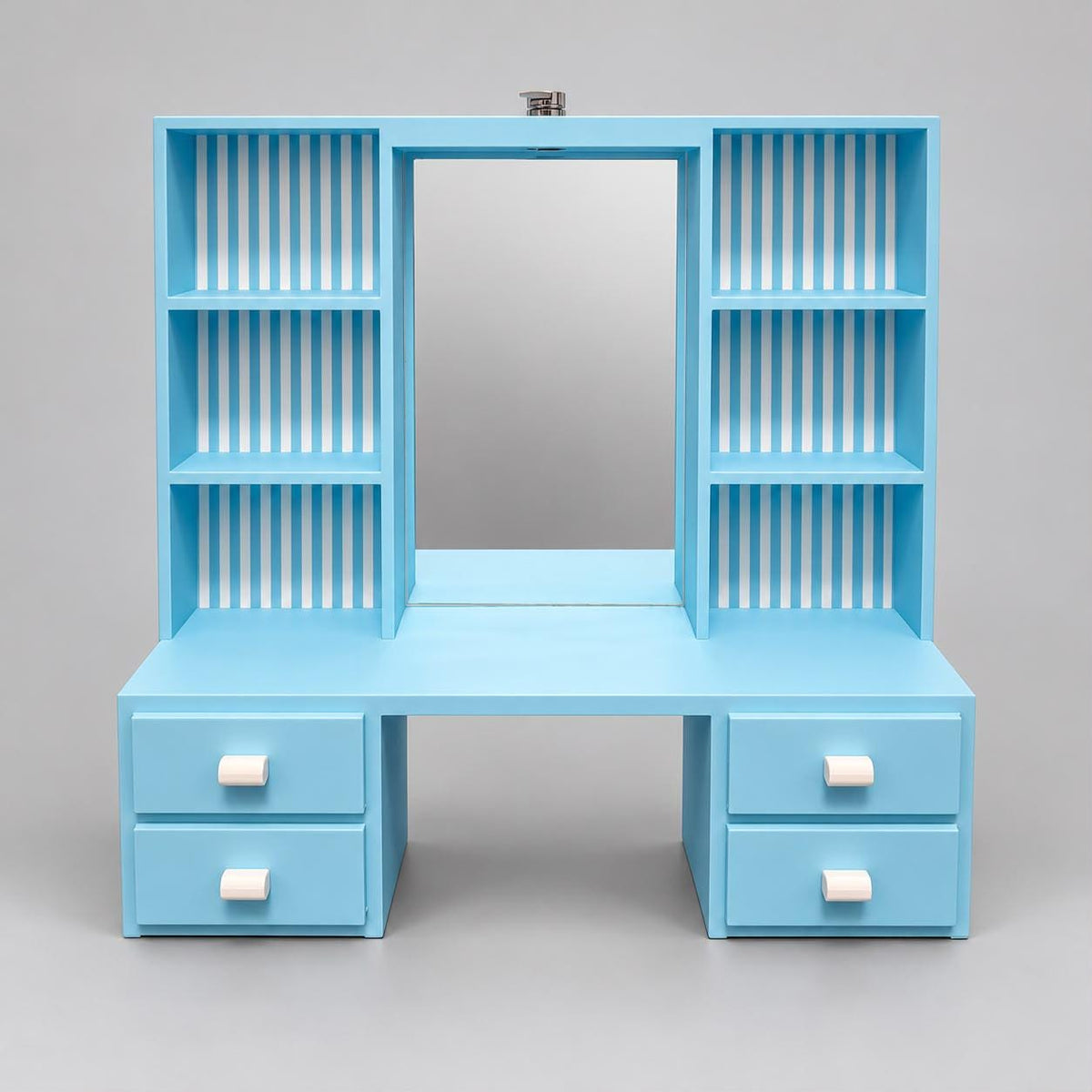 Mini Vanity Dressing Table – Beauty Station with LED Light-Up Mirror (items not included)