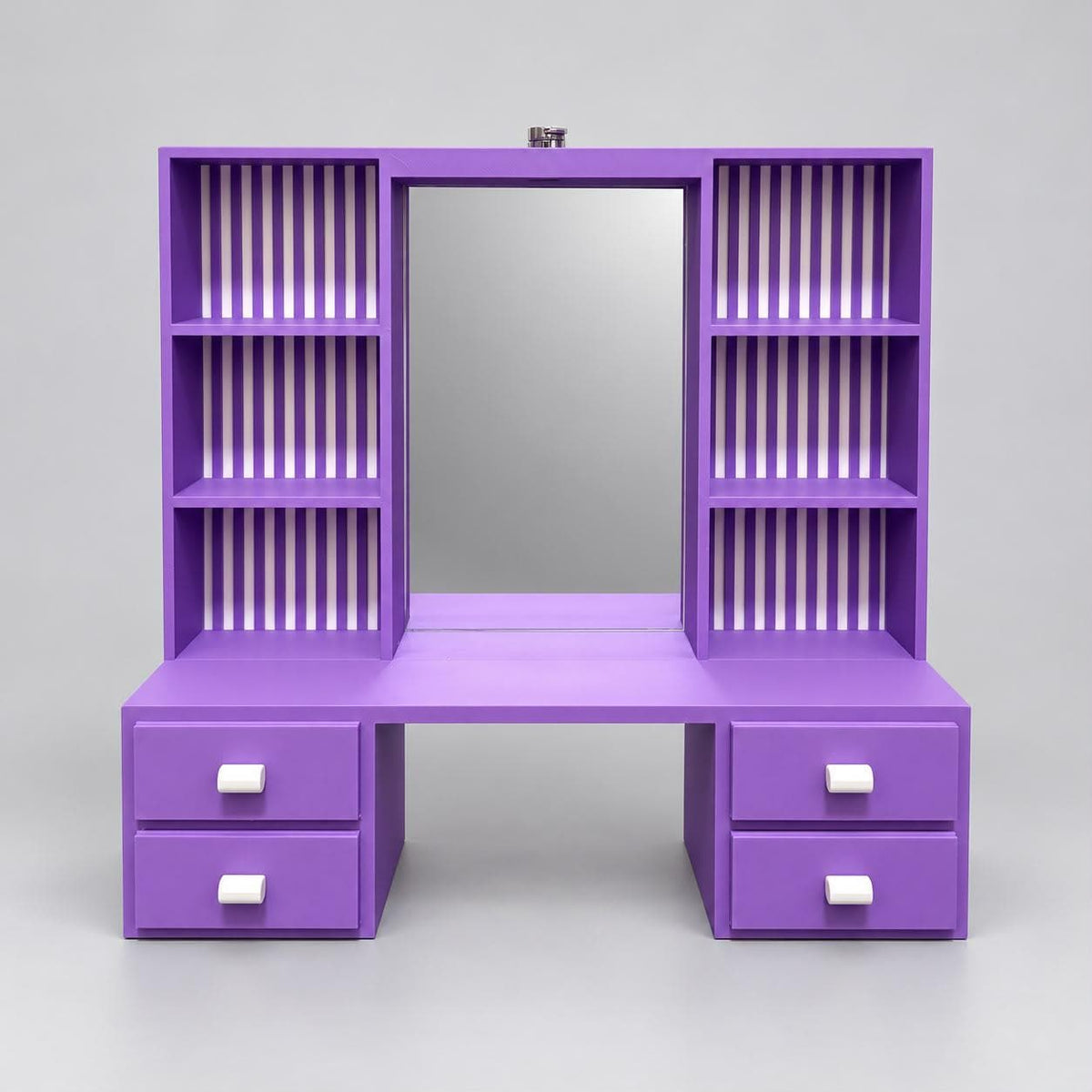 Mini Vanity Dressing Table – Beauty Station with LED Light-Up Mirror (items not included)