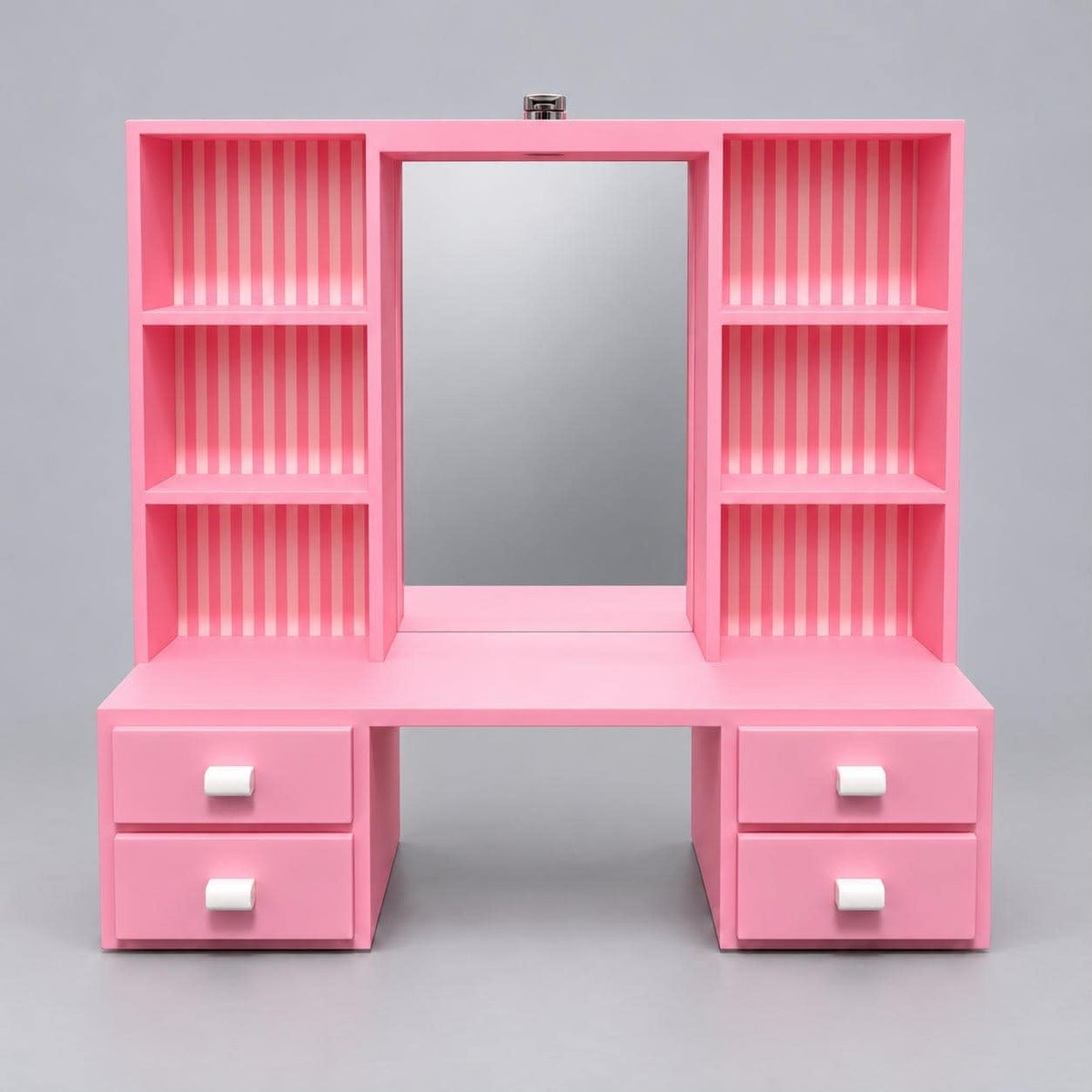 Mini Vanity Dressing Table – Beauty Station with LED Light-Up Mirror (items not included)
